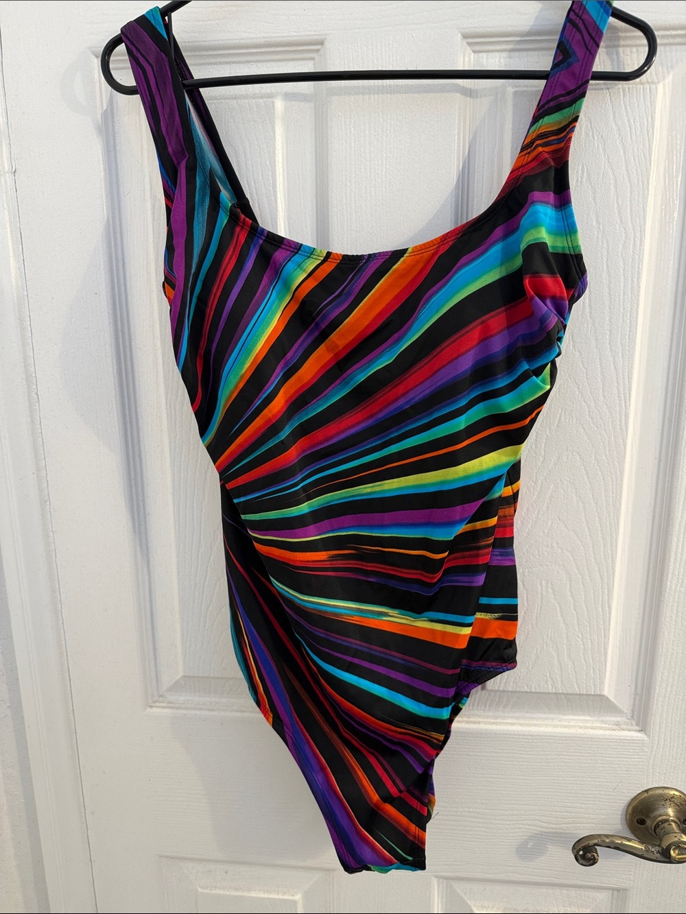 EUC Size 16 Robby One-Piece Swimsuit - Black Multicolor